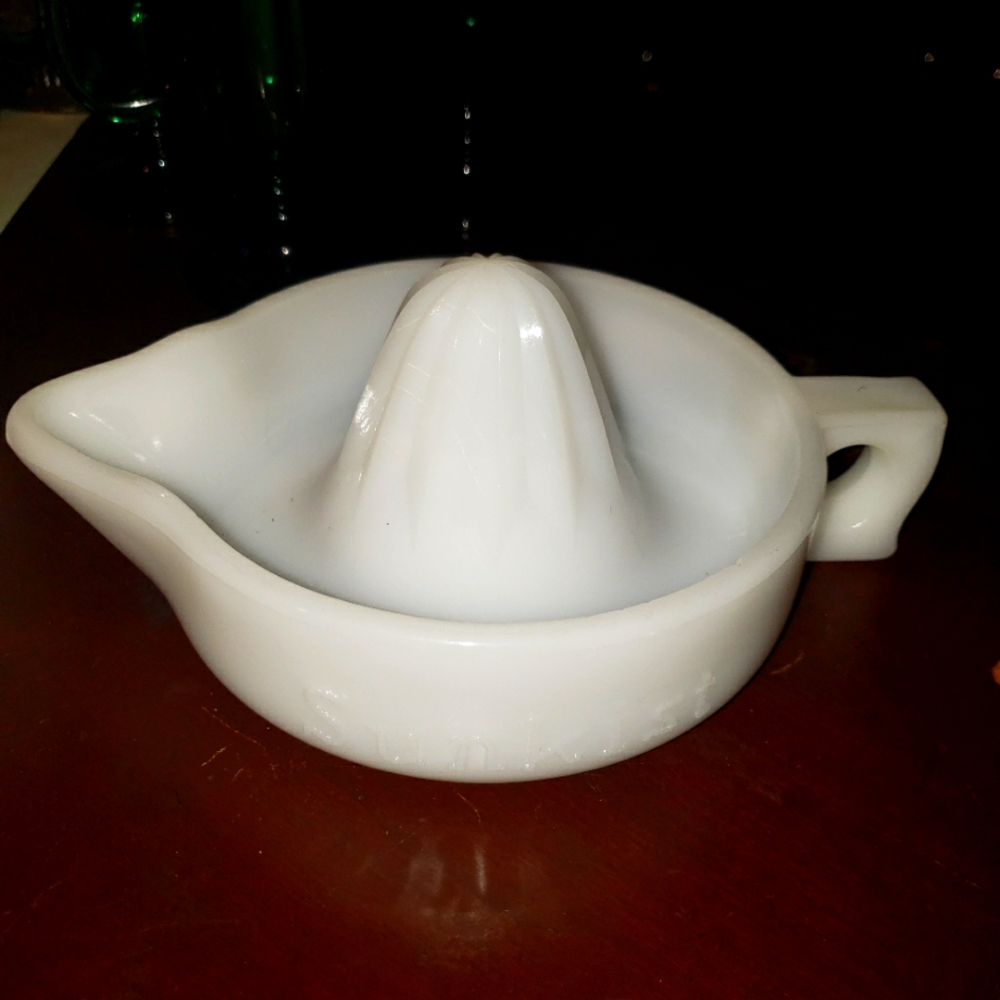 1950s Sunkist Milk Glass Juicer
